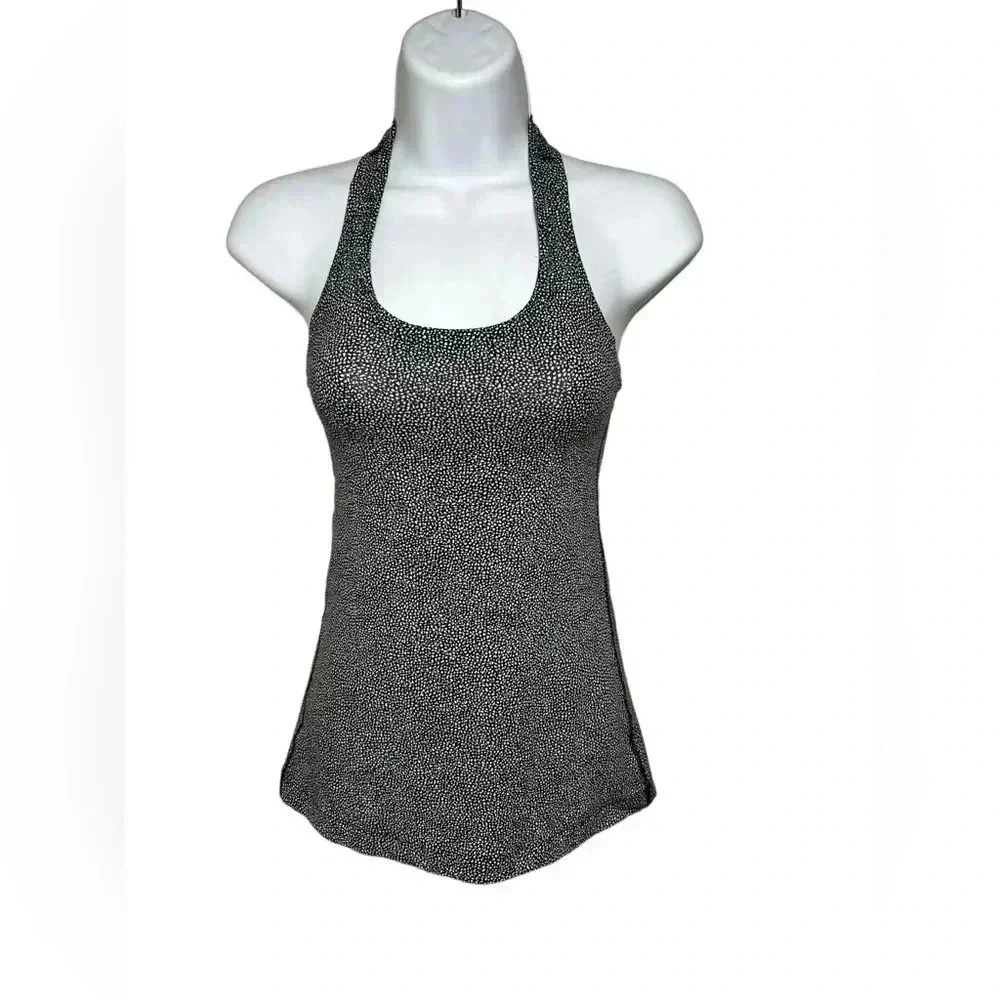 Lululemon Cool Racerback Black and White Dots Size 4